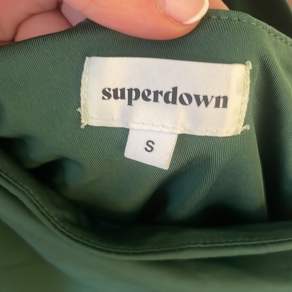 Revolve Superdown Veronica Cut Out Bodysuit in Forest Green (NWOT) - Picture 7 of 10